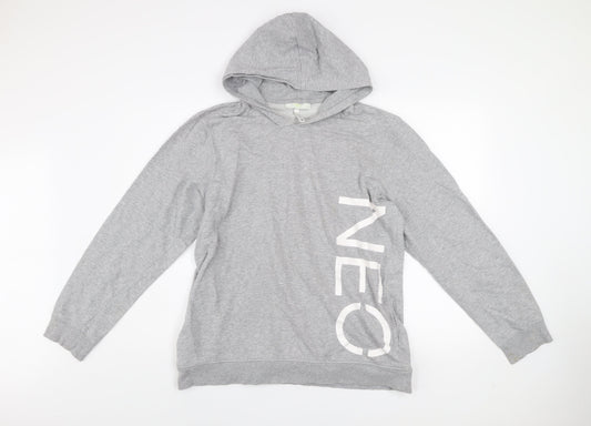 Adidas Men’s Grey Pullover Hoodie XL Sports Logo Sweatshirt