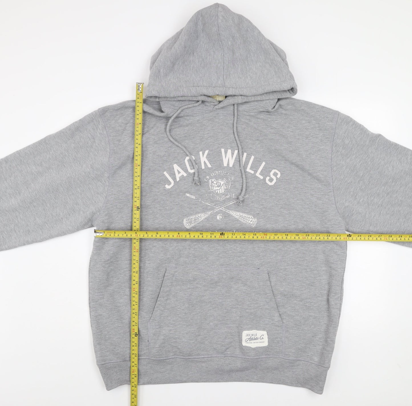 Mens UK XL Regular Jack Wills Grey Pullover Hoodie