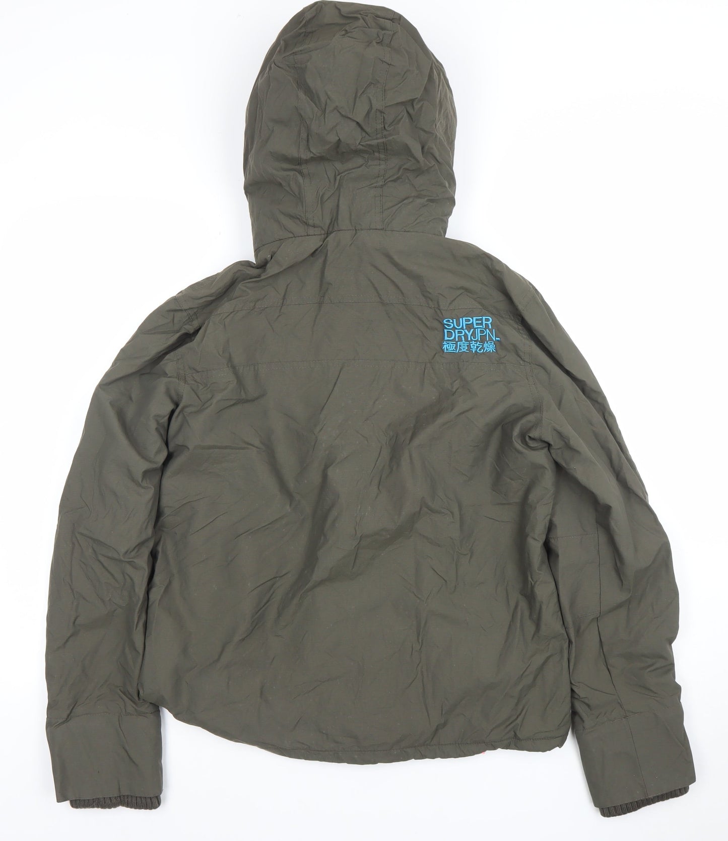 Superdry Womens Green XL Windcheater Hooded Windbreaker Jacket