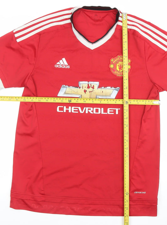 Adidas Men’s Red Manchester United Football Jersey Shirt S