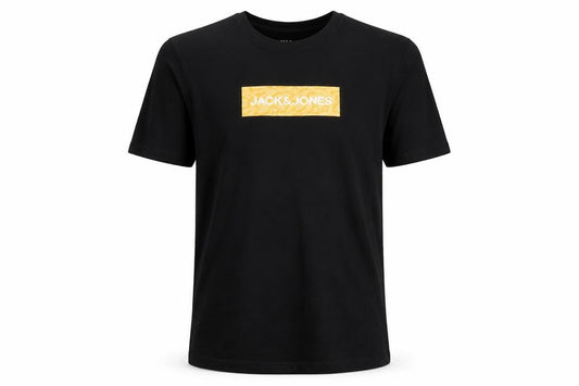 Mens UK Size L JACK & JONES Black  Cotton T-Shirt