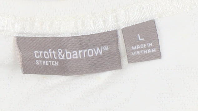 Croft & Barrow Women’s Ivory Stretch Crew Neck T-Shirt Size L