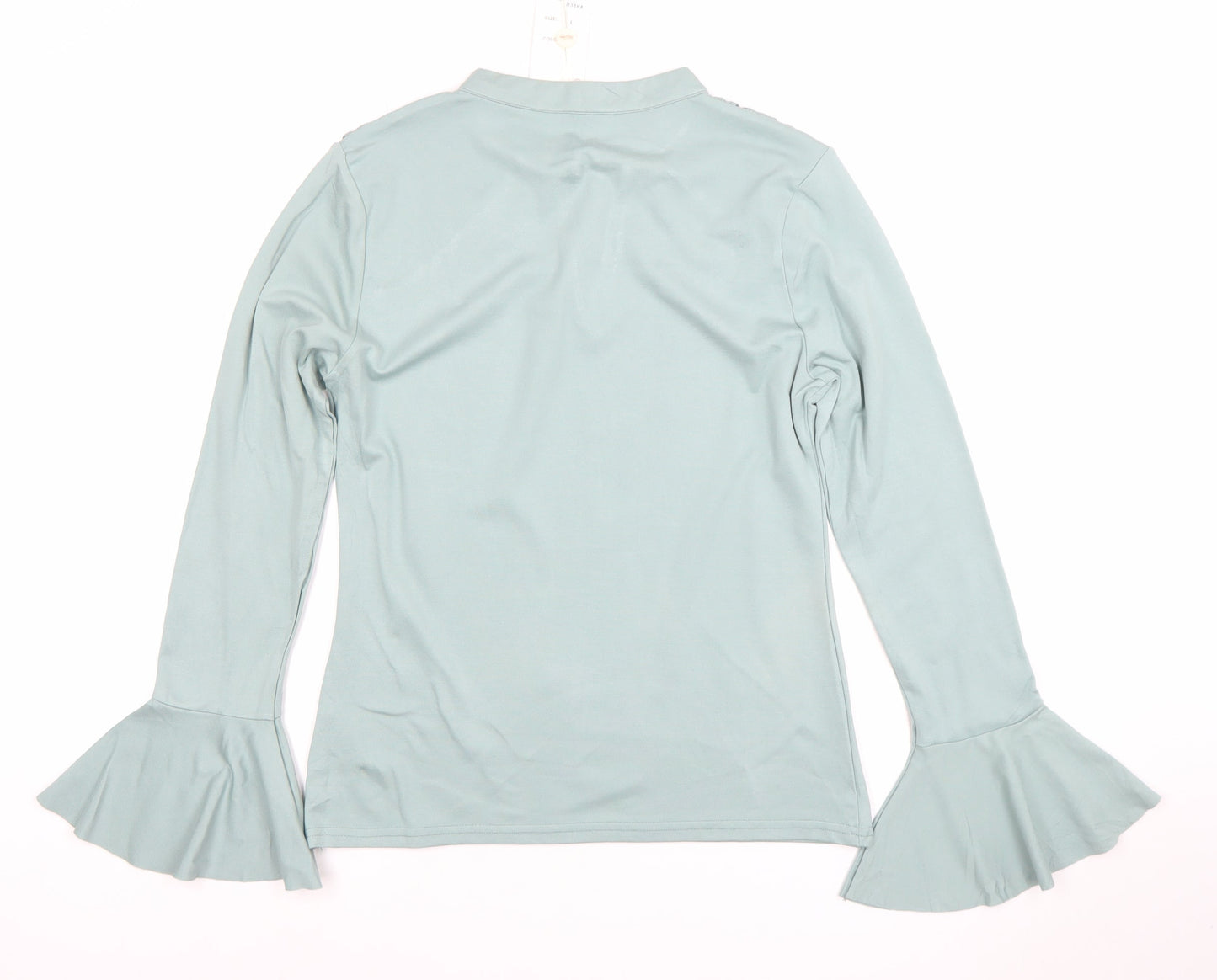 Lulumary Women Green Long Sleeve Lace Blouse Size L