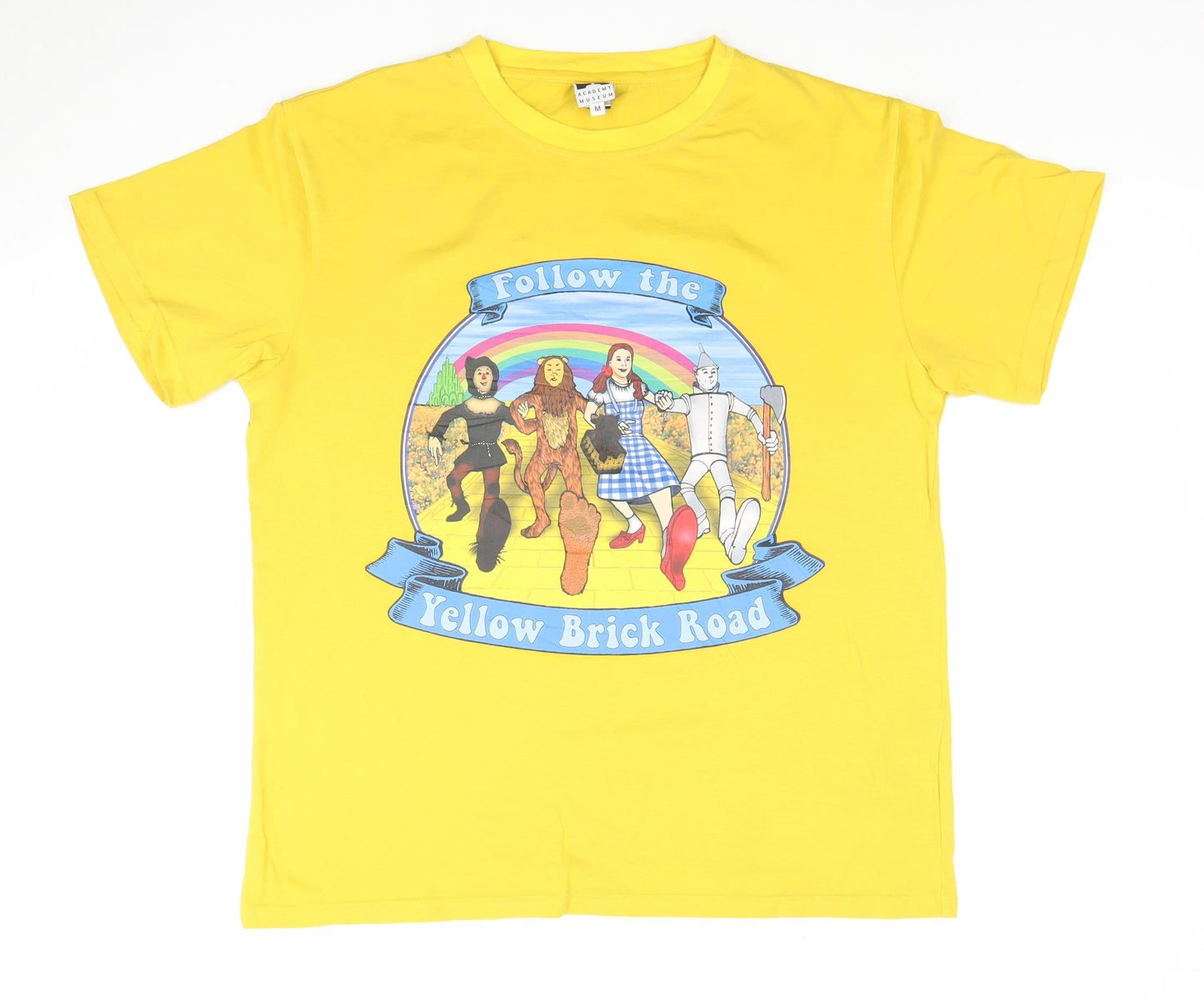 Academy Museum Men's Yellow Wizard of Oz Graphic Cotton T-Shirt M