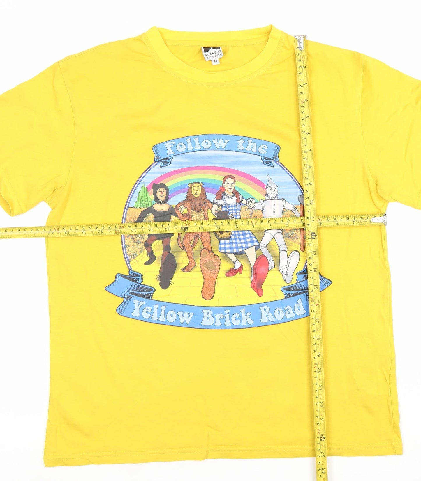 Academy Museum Men's Yellow Wizard of Oz Graphic Cotton T-Shirt M