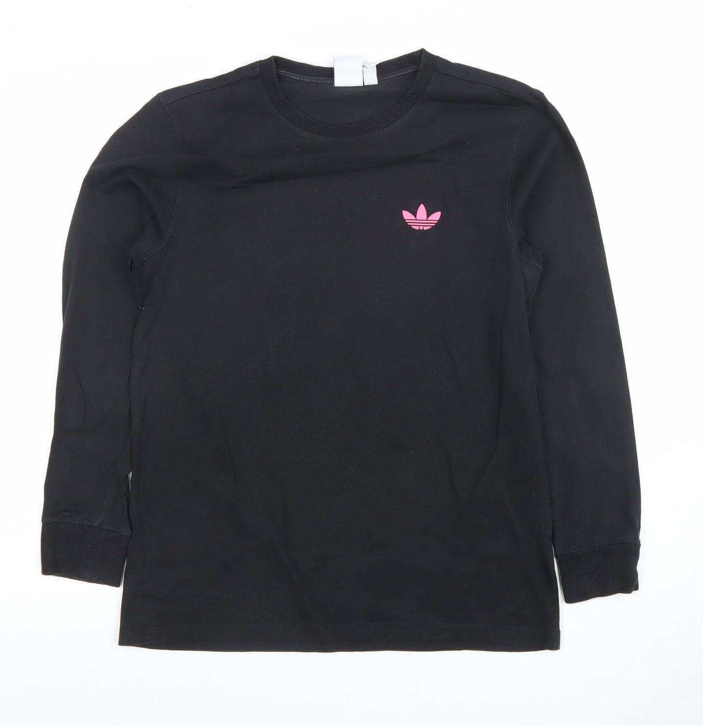 Womens UK 8 Regular adidas Black Pullover Sweatshirt