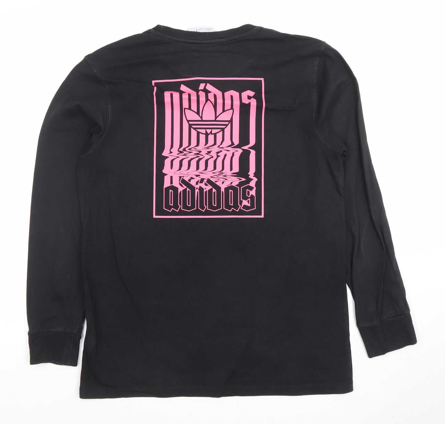 Womens UK 8 Regular adidas Black Pullover Sweatshirt