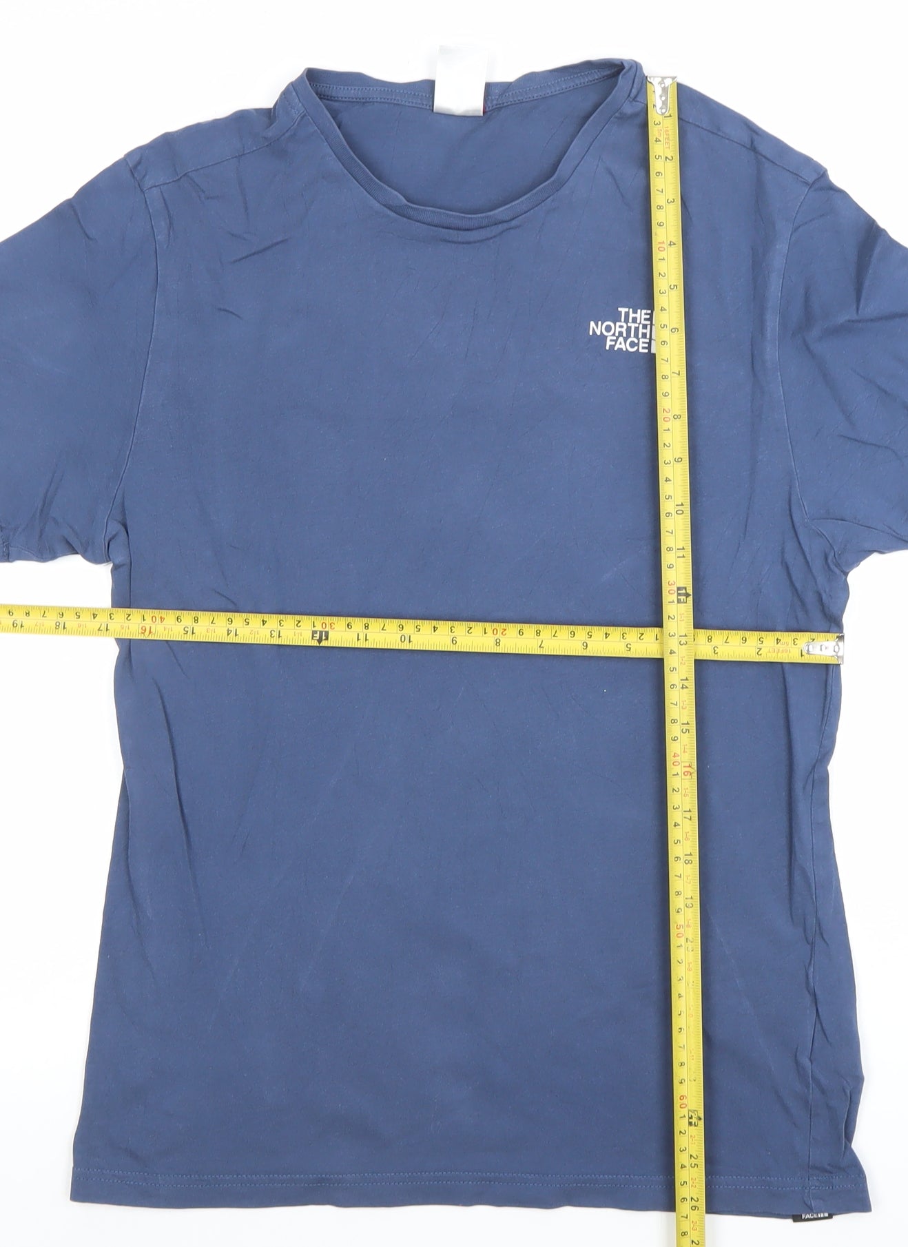 The North Face Men's Blue Cotton Short Sleeve Graphic T-Shirt Size S