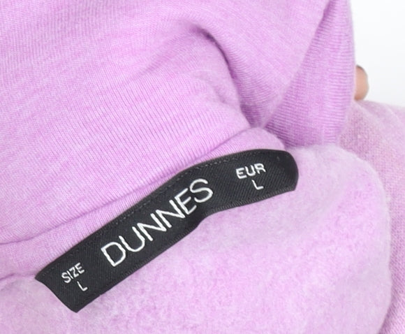 Dunnes Women’s Pink Pullover Hoodie Size L Cotton Blend