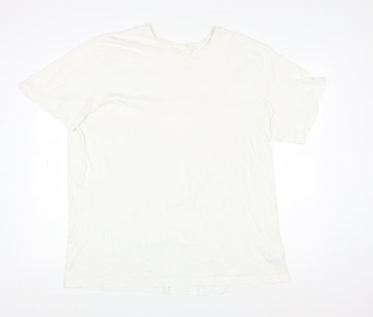 Hugo Boss Men's White 2XL Regular Fit Cotton Crew Neck T-Shirt