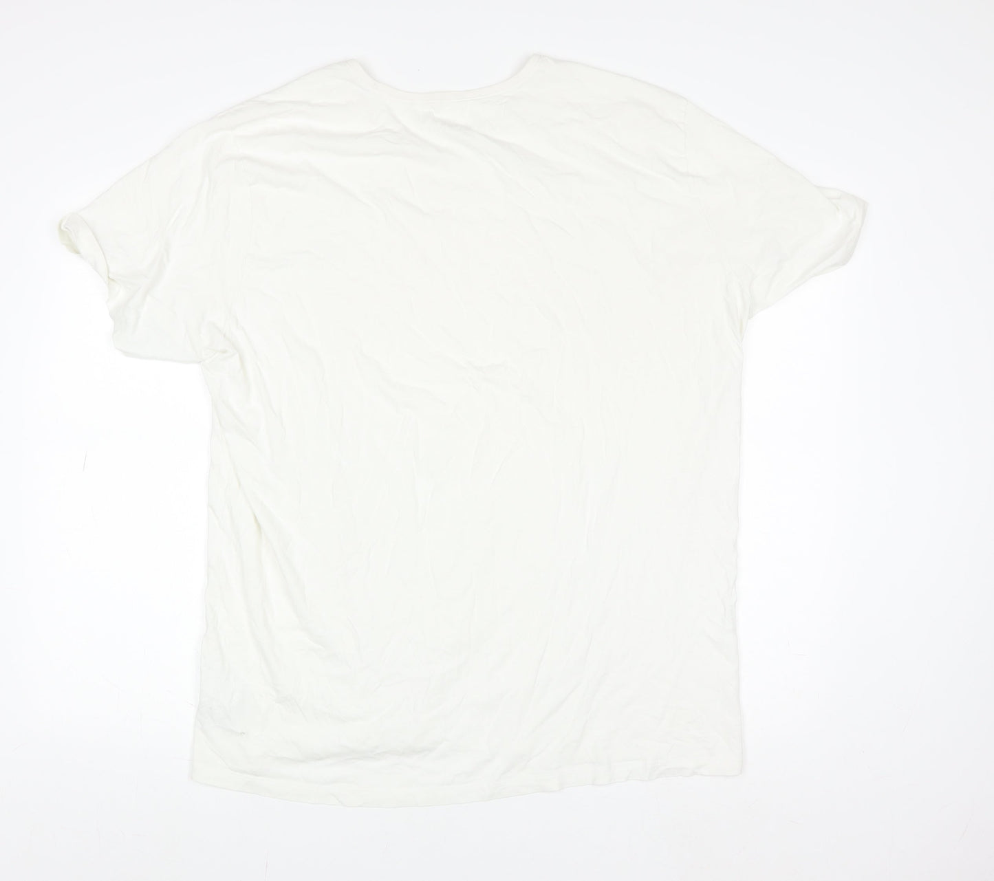 Hugo Boss Men's White 2XL Regular Fit Cotton Crew Neck T-Shirt