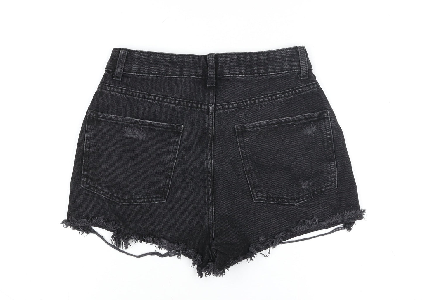 Primark Women’s Black Cut-Off High Rise Denim Shorts Size 6
