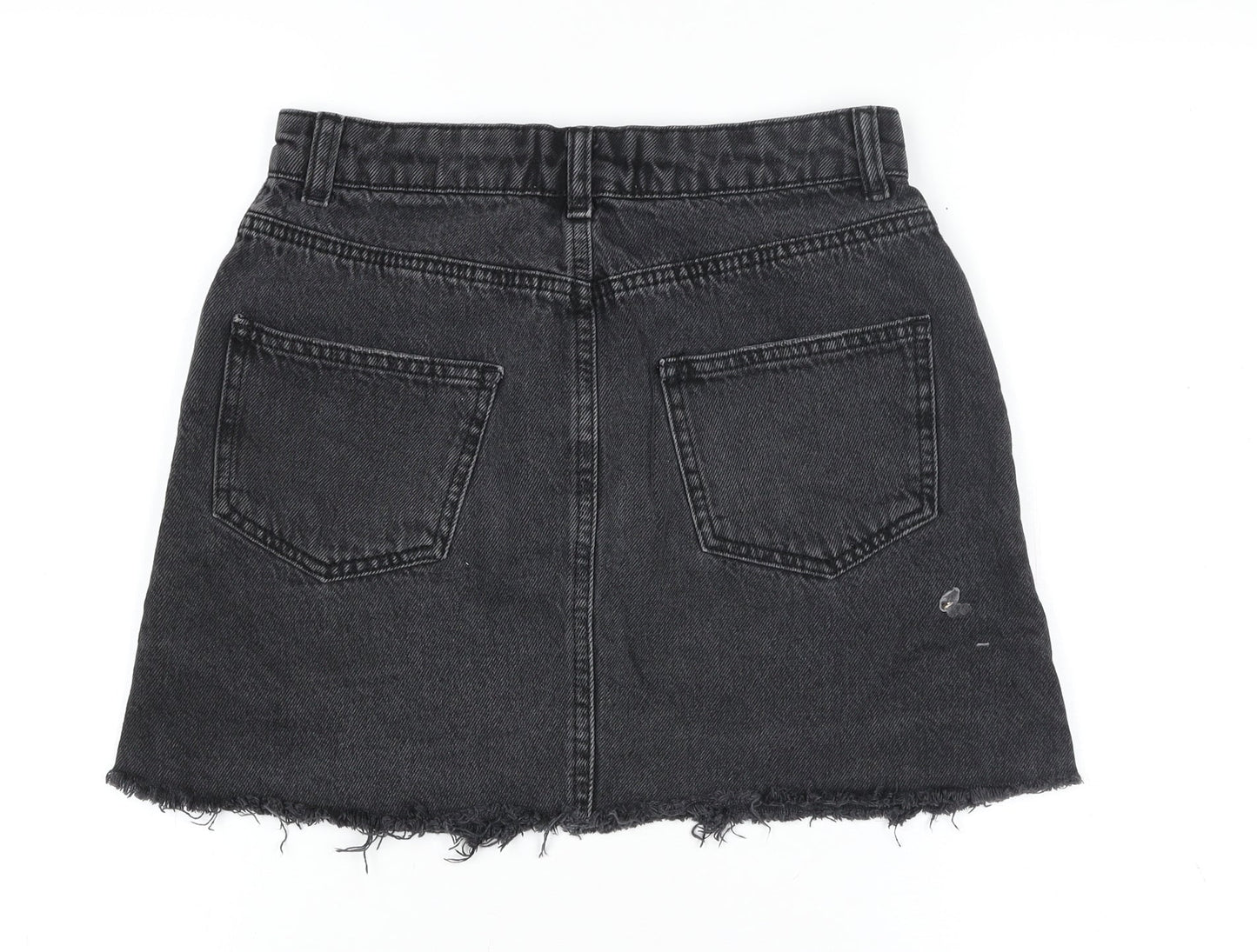 Miss Selfridge Women’s Black Denim Mini Skirt Size 8 High Waist