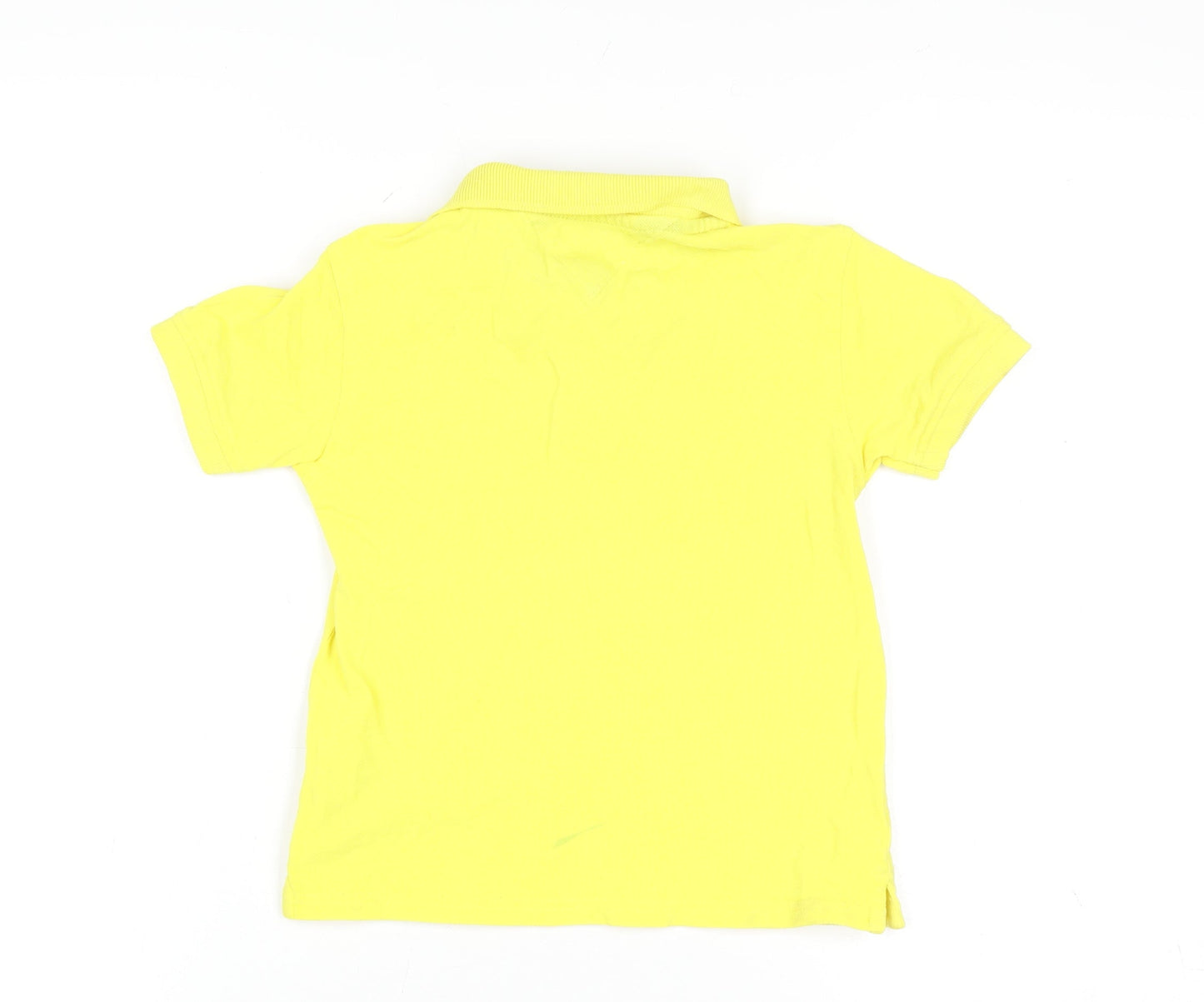 Tommy Hilfiger Teens Yellow Cotton Short Sleeve Polo Shirt Size 4