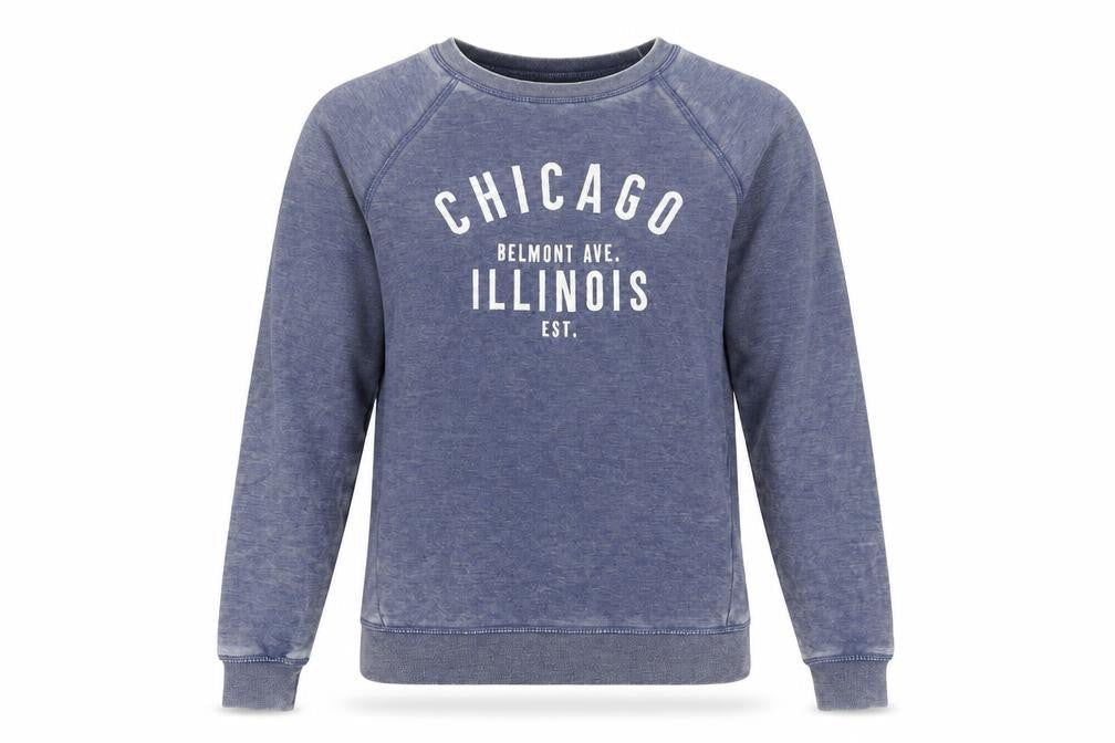 Next Women Blue Chicago Illinois Graphic Pullover Sweatshirt Size S