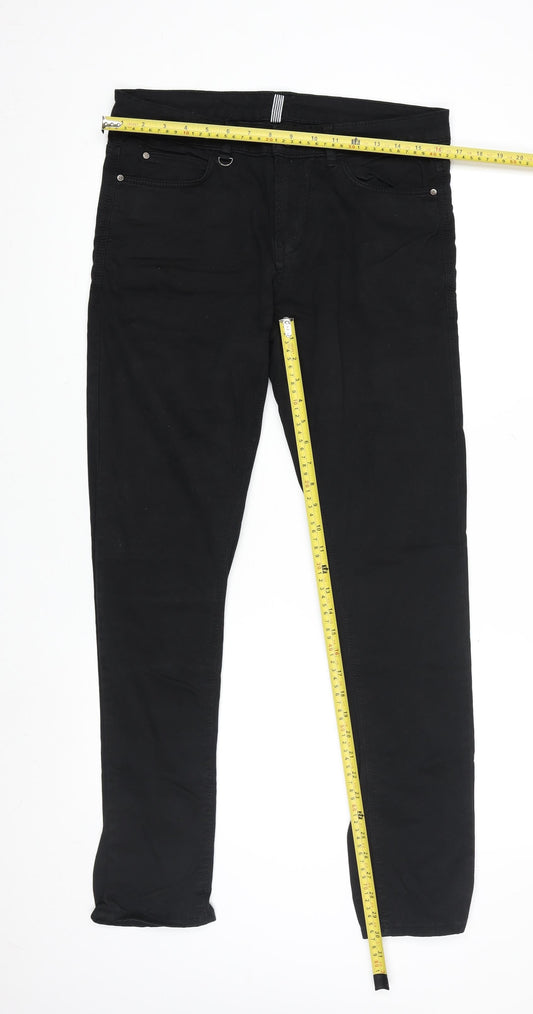 ZARA Men Black Slim Skinny Jeans Size 30 Dark Wash Denim