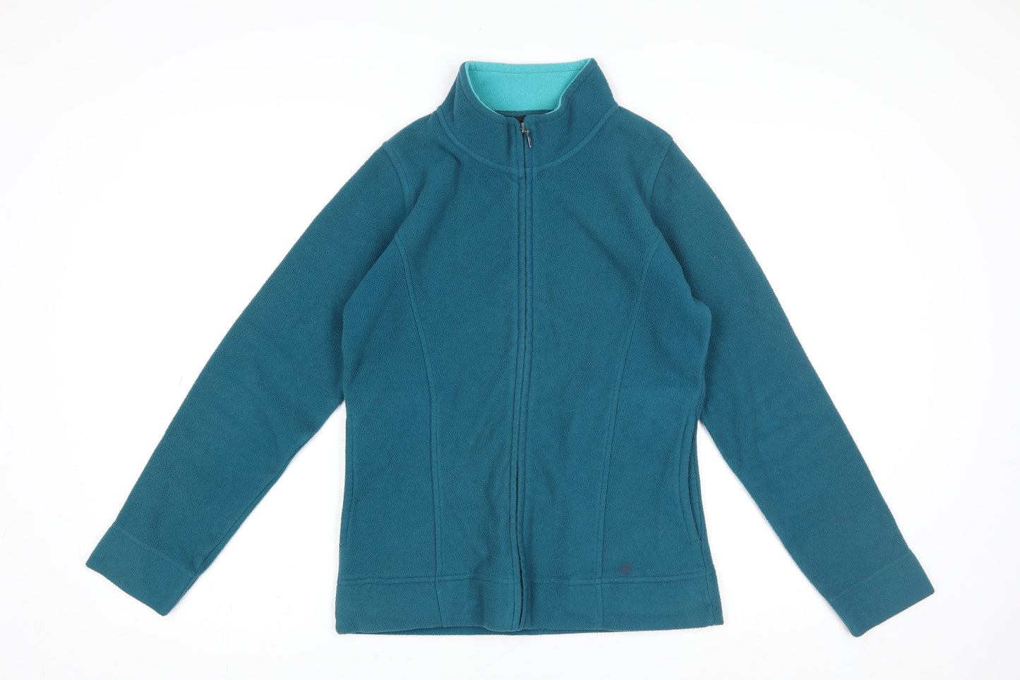 ISLE Essentials Womens Blue Fleece Full Zip Jacket Size 10-12