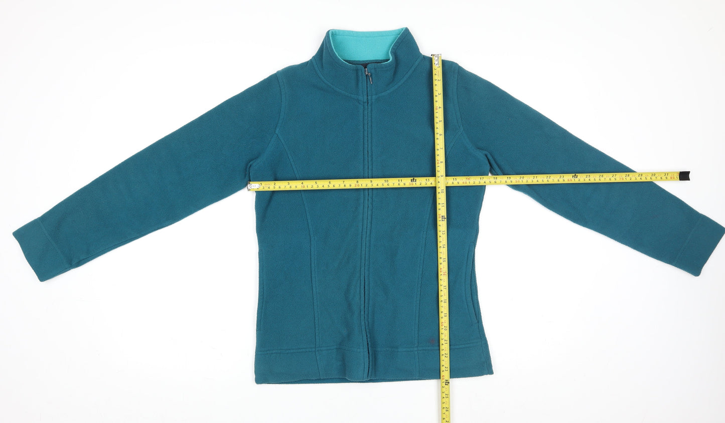 ISLE Essentials Womens Blue Fleece Full Zip Jacket Size 10-12