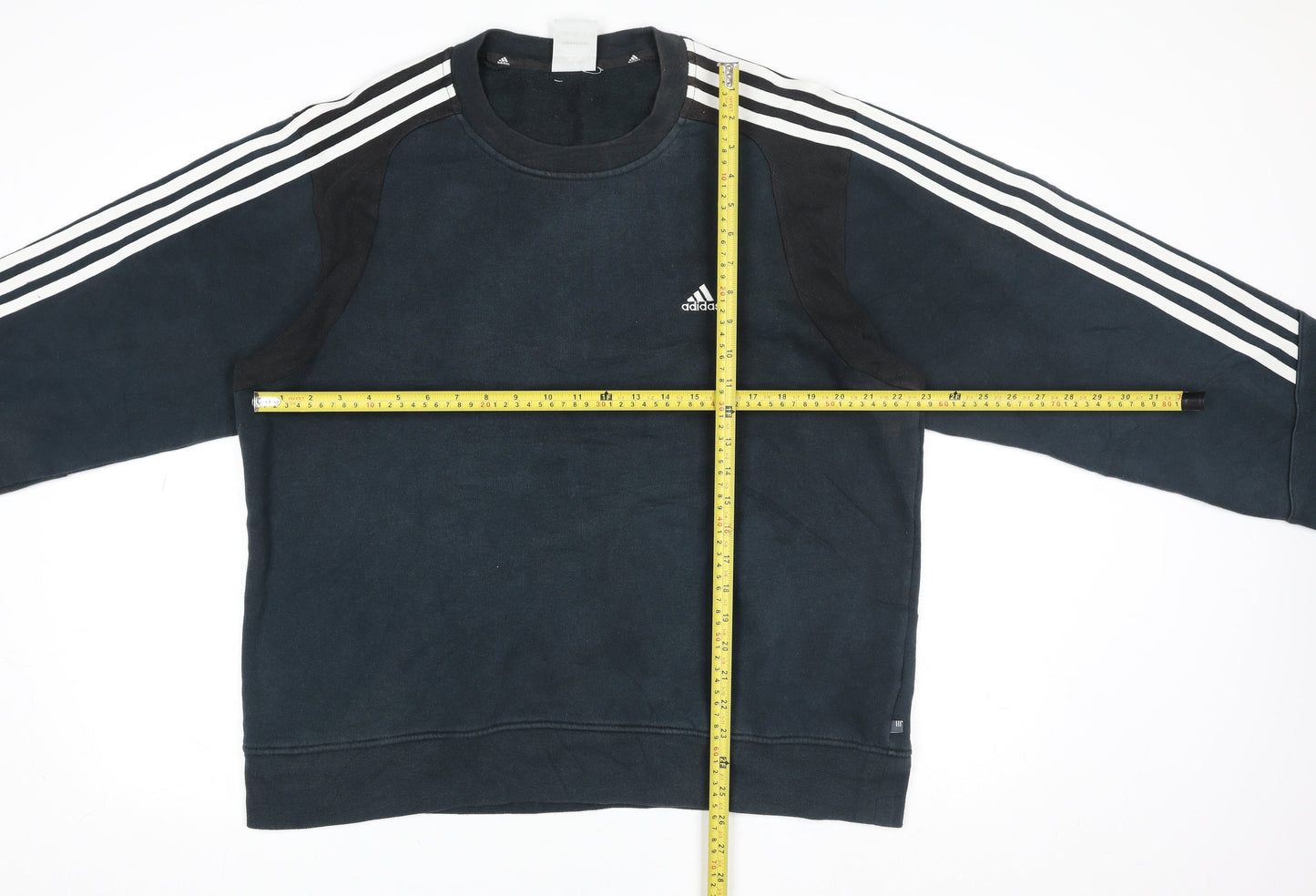 Adidas Mens Black L Pullover Sweatshirt Crew Neck Sports Fleece