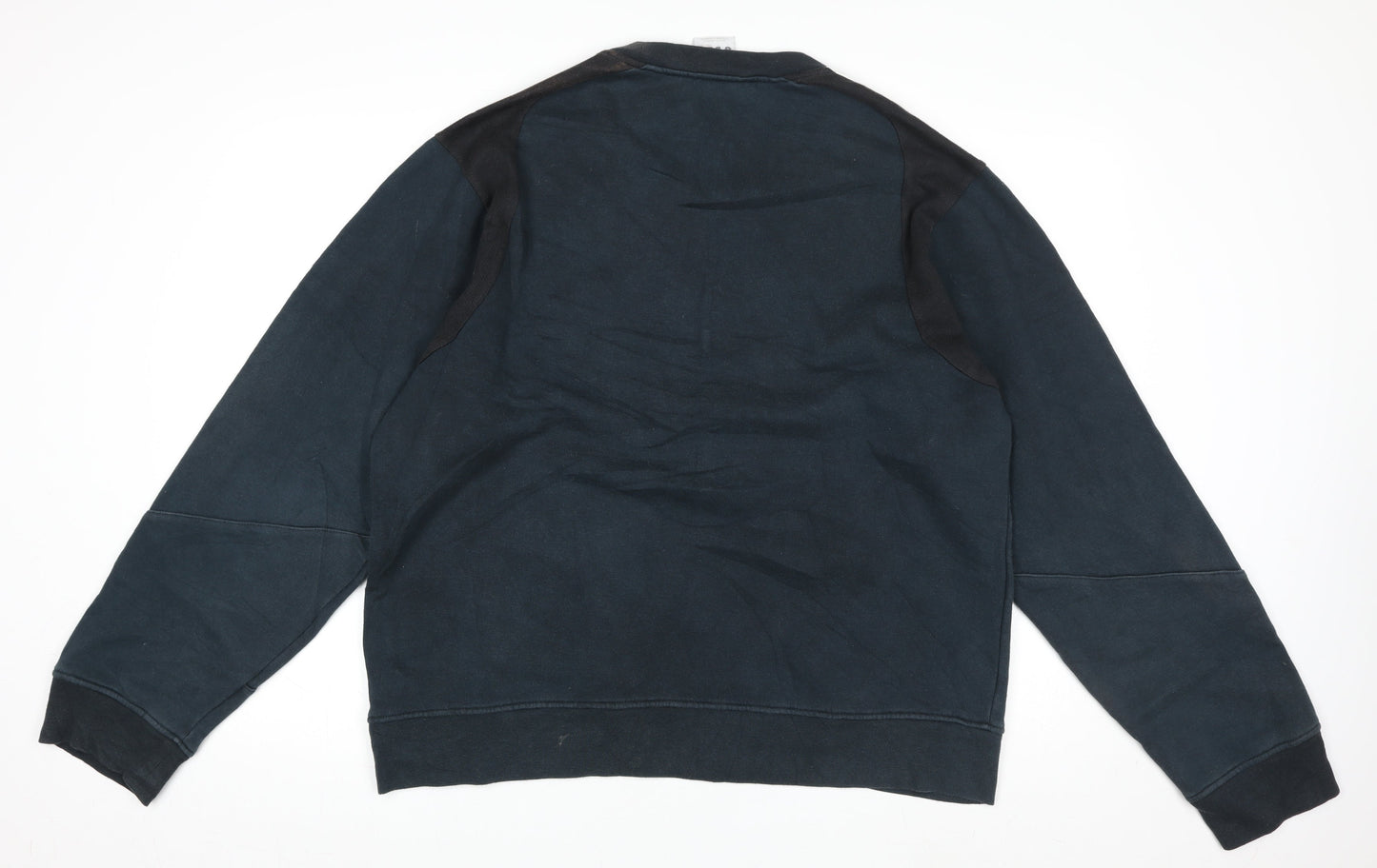 Adidas Mens Black L Pullover Sweatshirt Crew Neck Sports Fleece