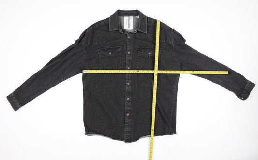 Collusion Womens Black Denim Jacket XS Casual Buttoned