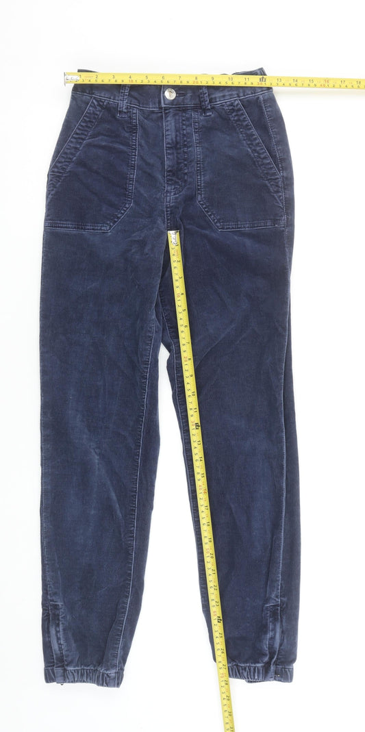 Marks and Spencer Women's Navy Corduroy Jogger Size 6 Regular