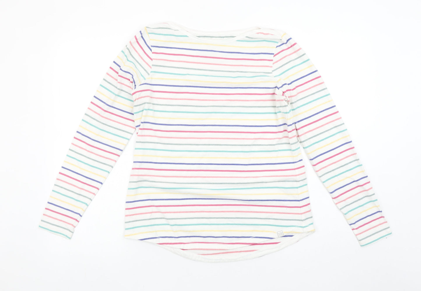 Womens UK Size 10 Fat Face Multicoloured Cotton Blend T-Shirt