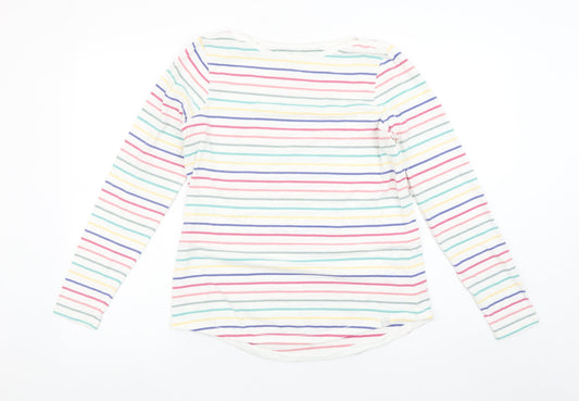 Womens UK Size 10 Fat Face Multicoloured Cotton Blend T-Shirt