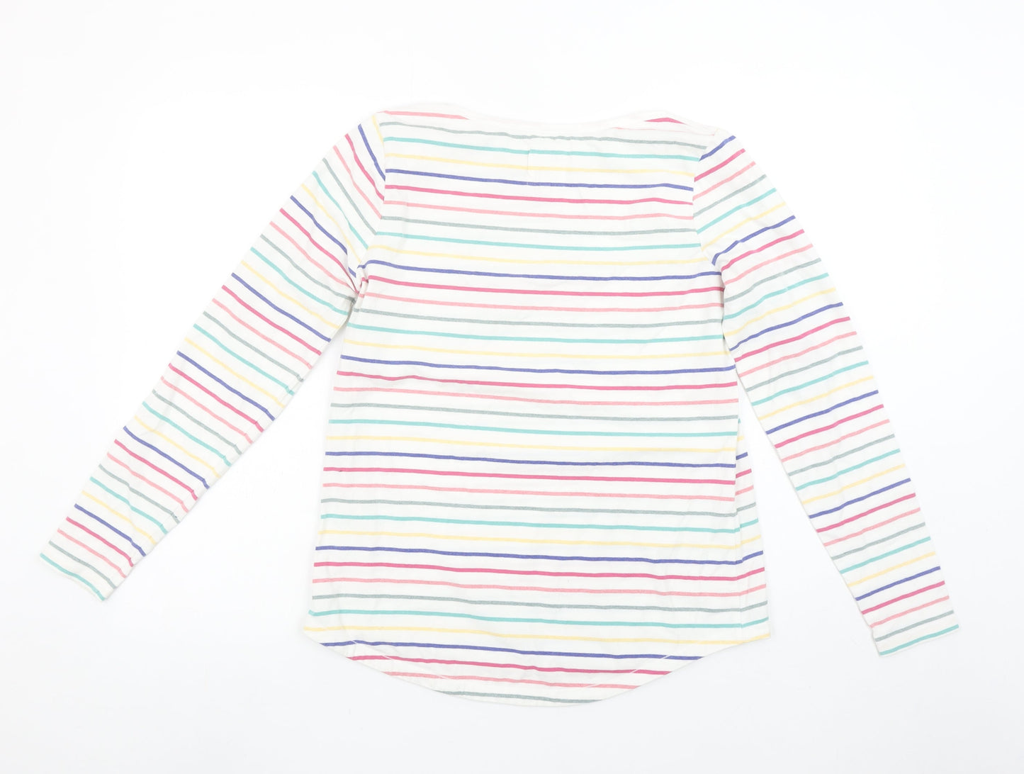 Womens UK Size 10 Fat Face Multicoloured Cotton Blend T-Shirt
