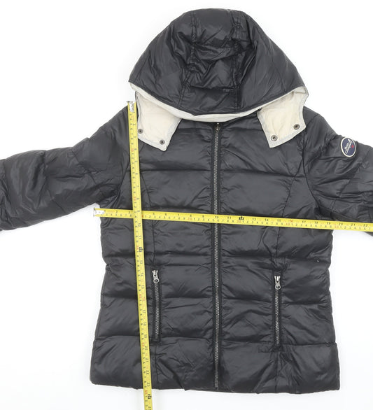 Best Company Womens Black L Hooded Puffer Jacket