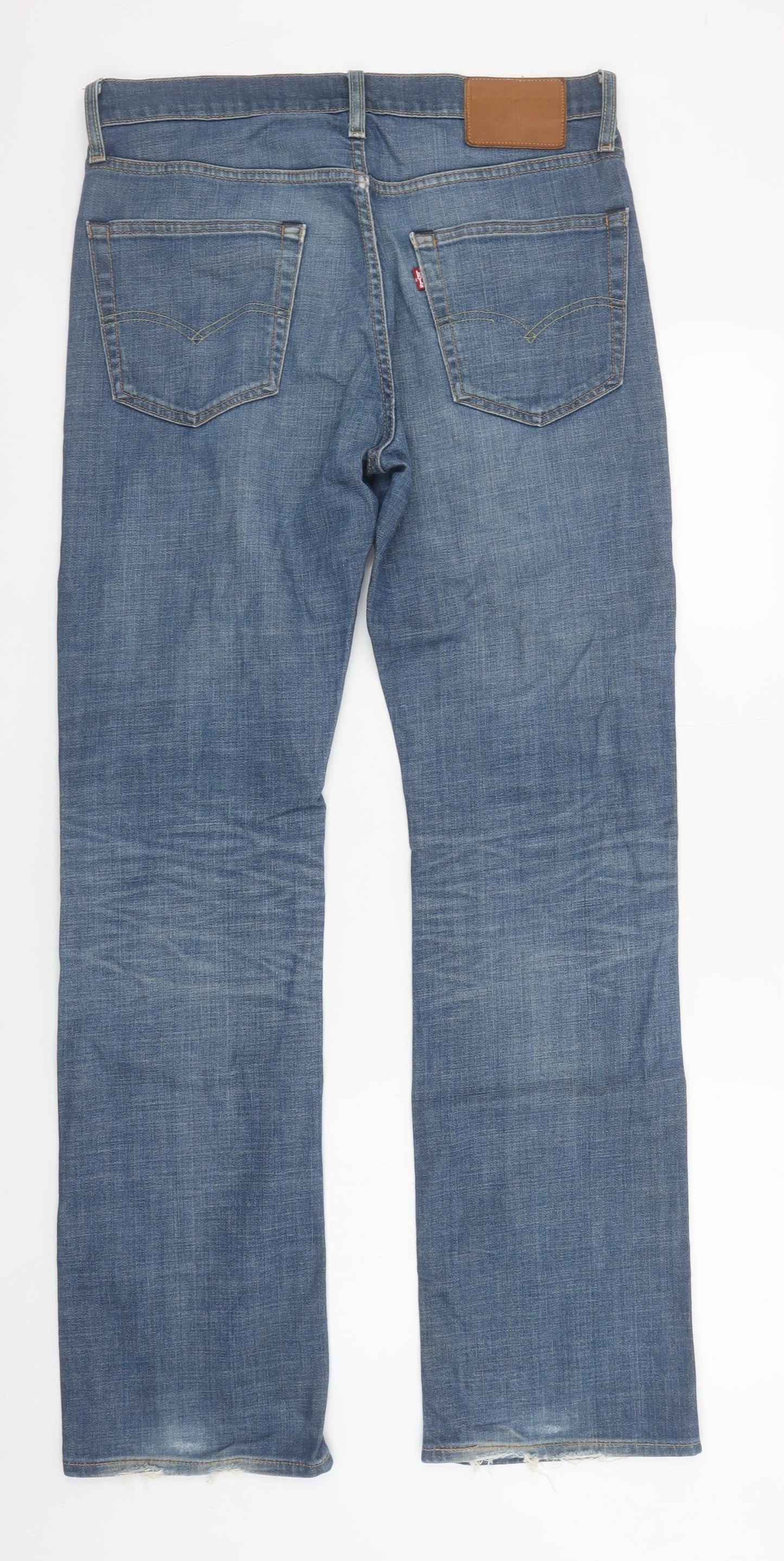 Levi's Premium Men's Blue 32x32 Straight Fit Distressed Jeans