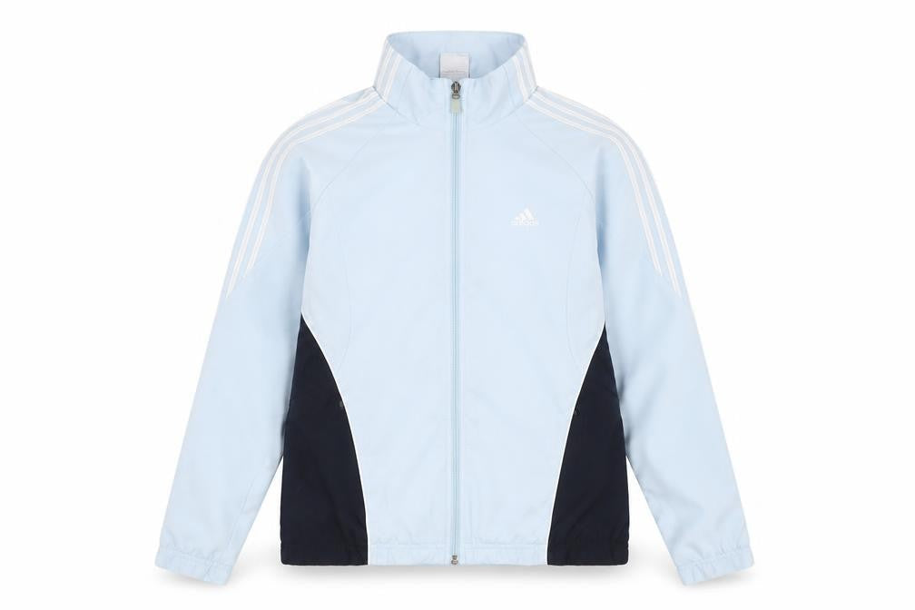 Womens UK Size 12 Regular adidas Blue Polyester Jacket