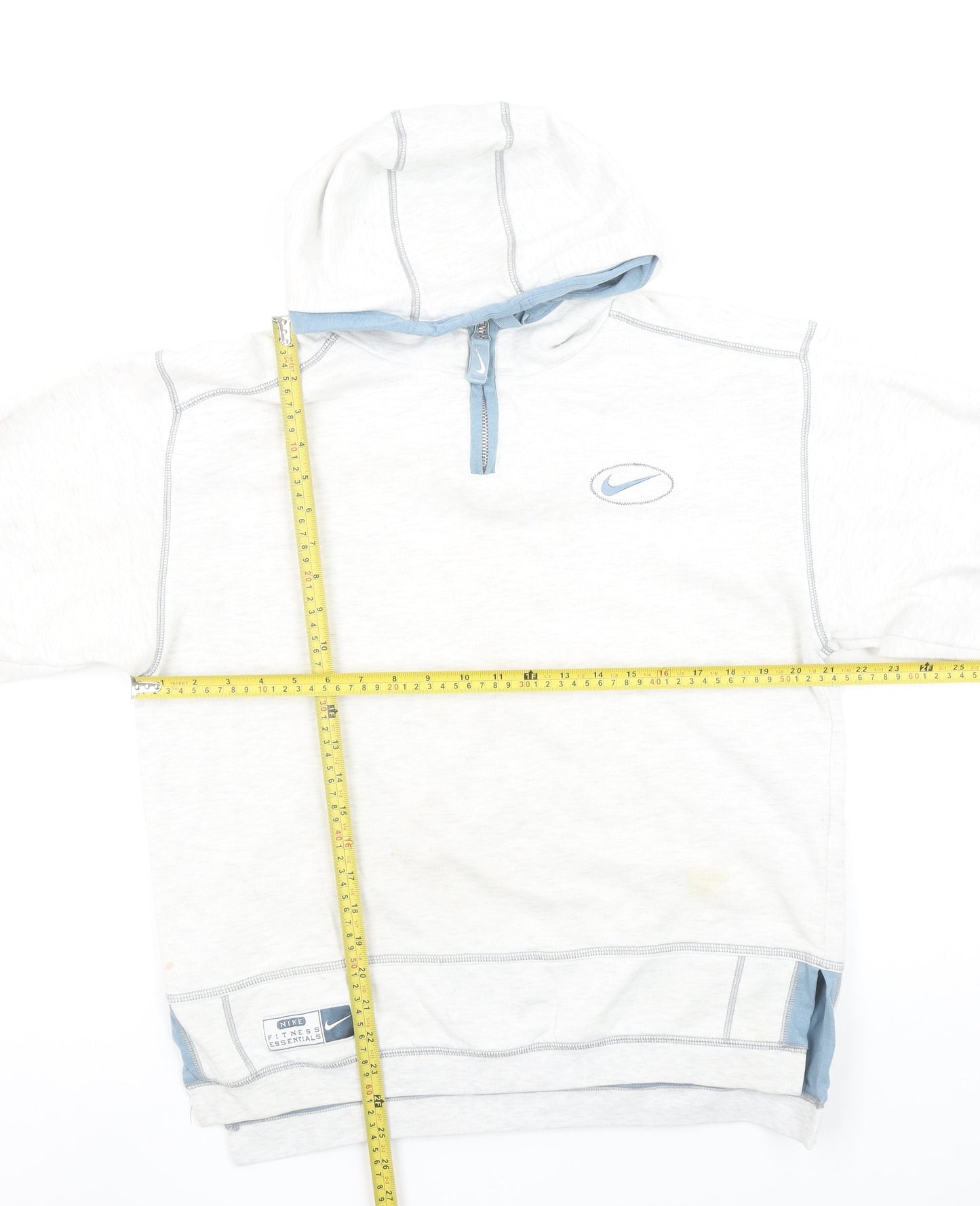 Nike Women’s Beige 1/4 Zip Hoodie Medium Cotton Blend Casual