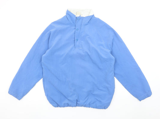 Cotton Traders Men's Blue Pullover Sweatshirt S High Neck Lightweight