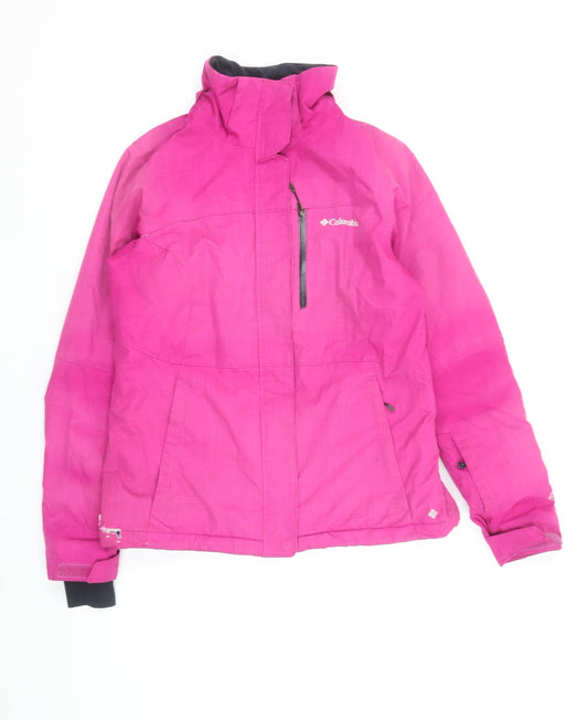 Columbia Women's Pink Ski Jacket M Waterproof Insulated Hooded