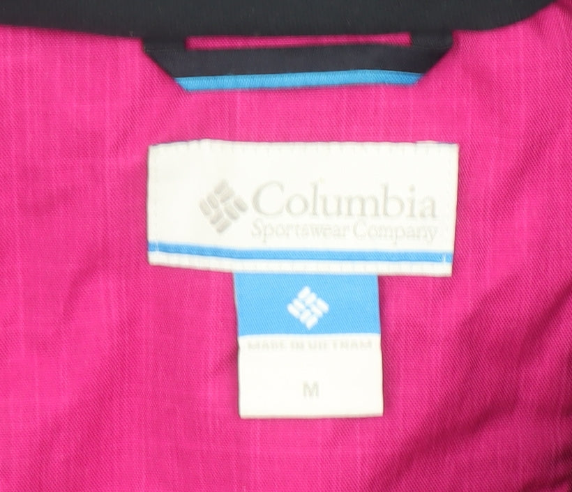 Womens UK Size M Regular Columbia Pink Polyester Jacket