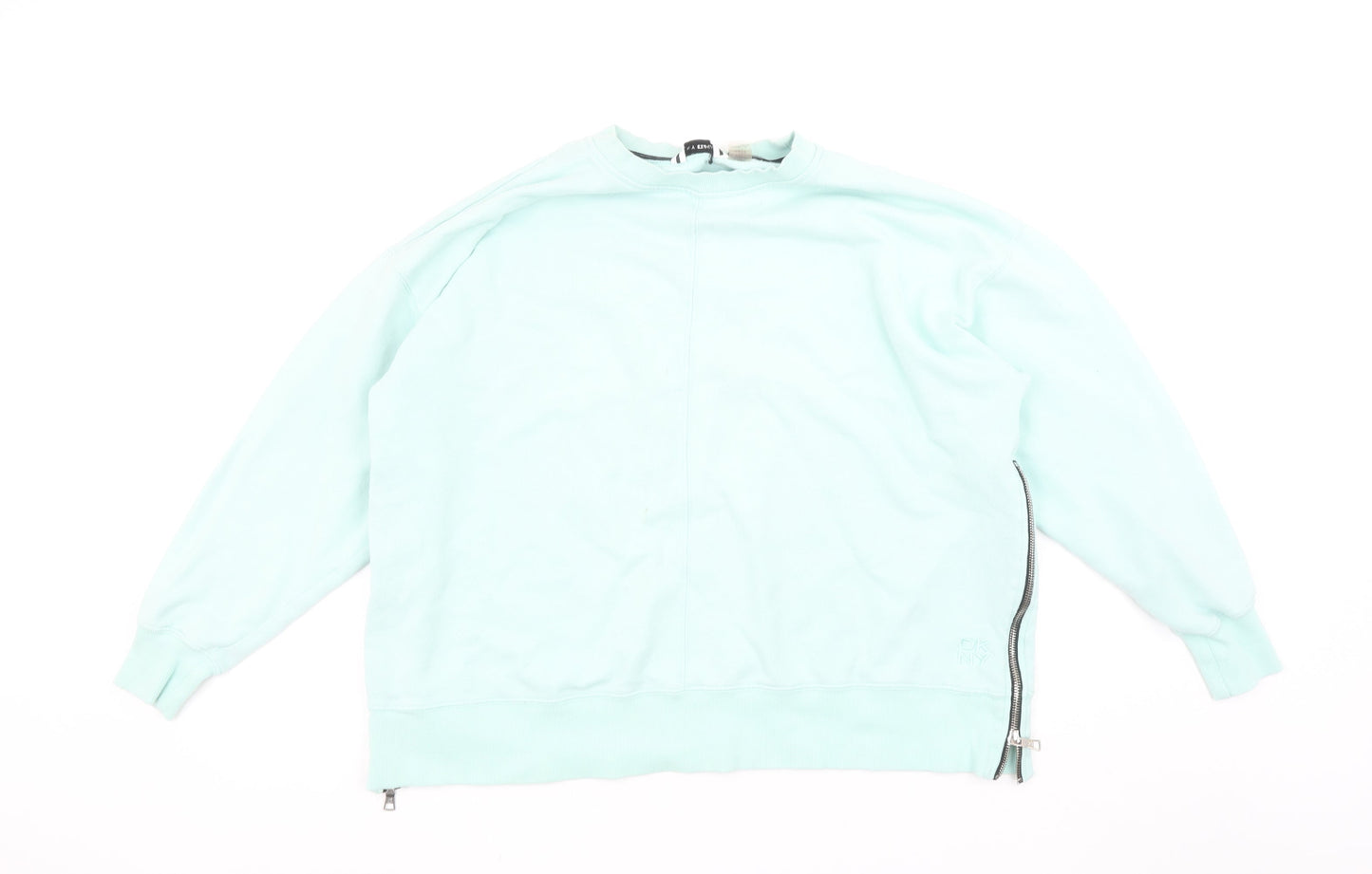 Womens UK 10 Relaxed DKNY Green Pullover Sweatshirt