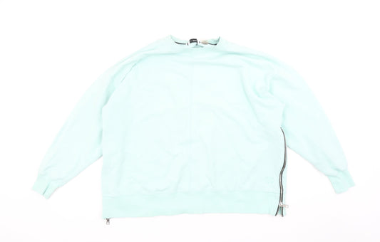 Womens UK 10 Relaxed DKNY Green Pullover Sweatshirt
