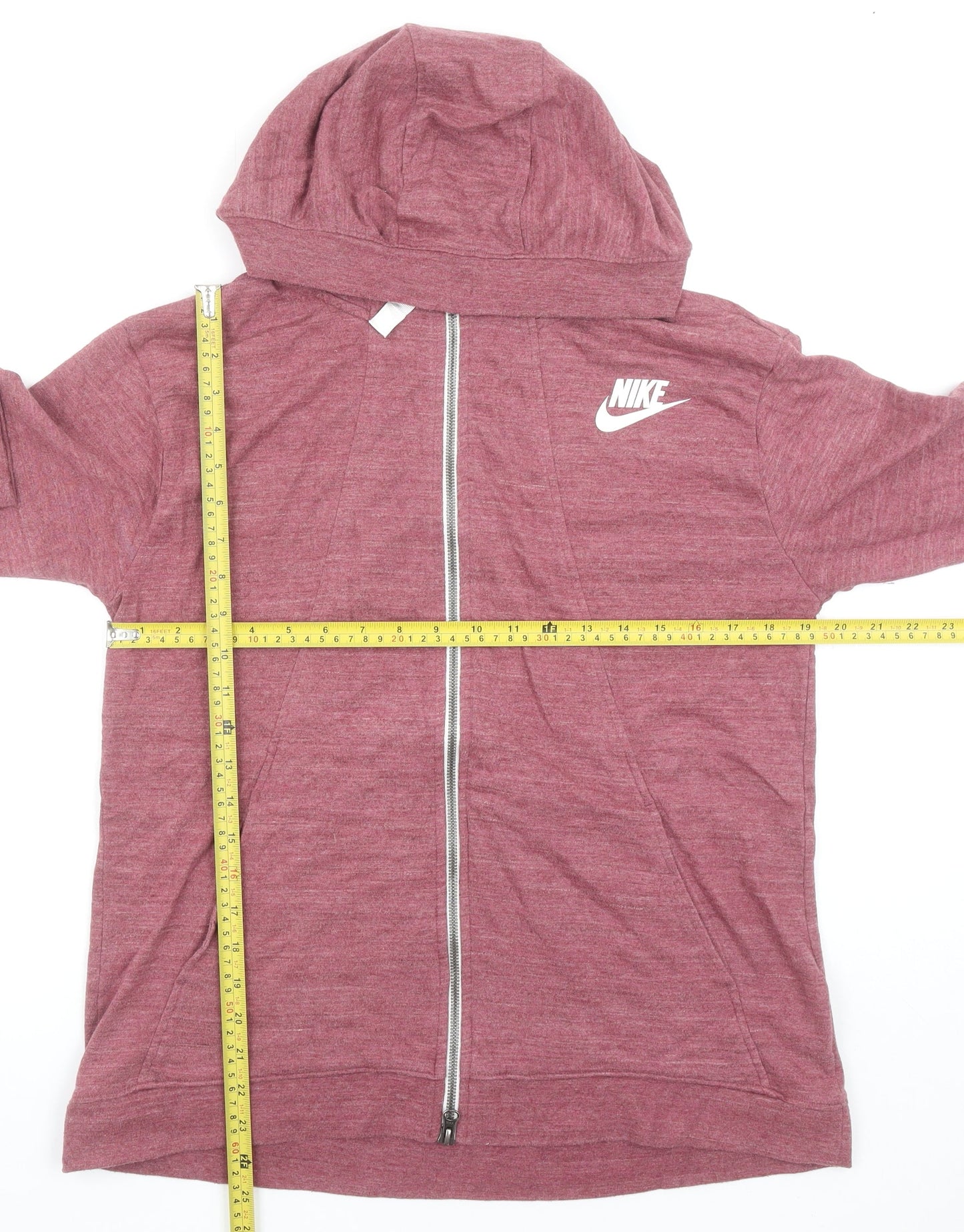 Nike Women’s Pink Full Zip Hoodie L Lightweight Sportswear