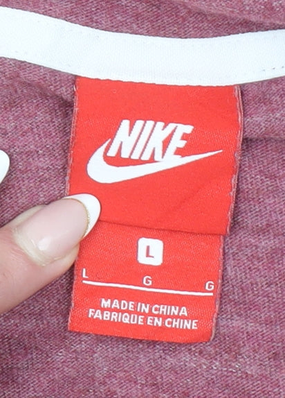 Nike Women’s Pink Full Zip Hoodie L Lightweight Sportswear