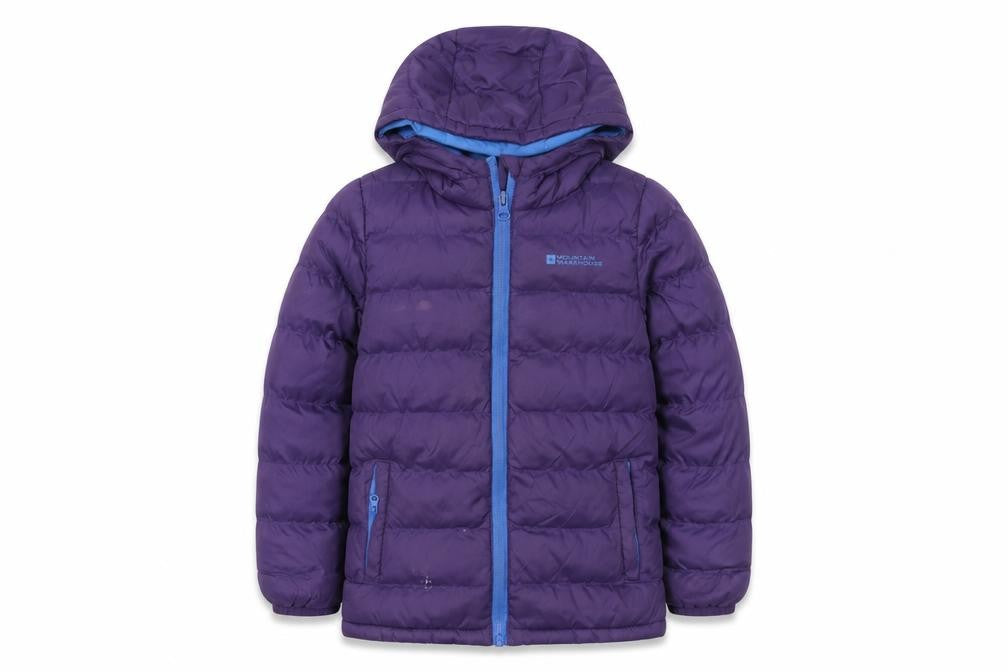 Mountain Warehouse Boys Purple Hooded Puffer Jacket 5-6 Years