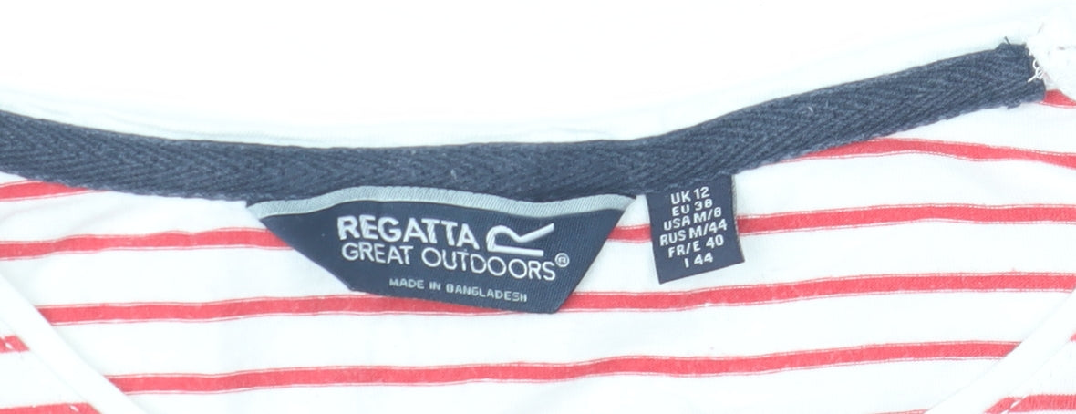 Womens UK Size 12 Regatta White 100% Cotton T-Shirt