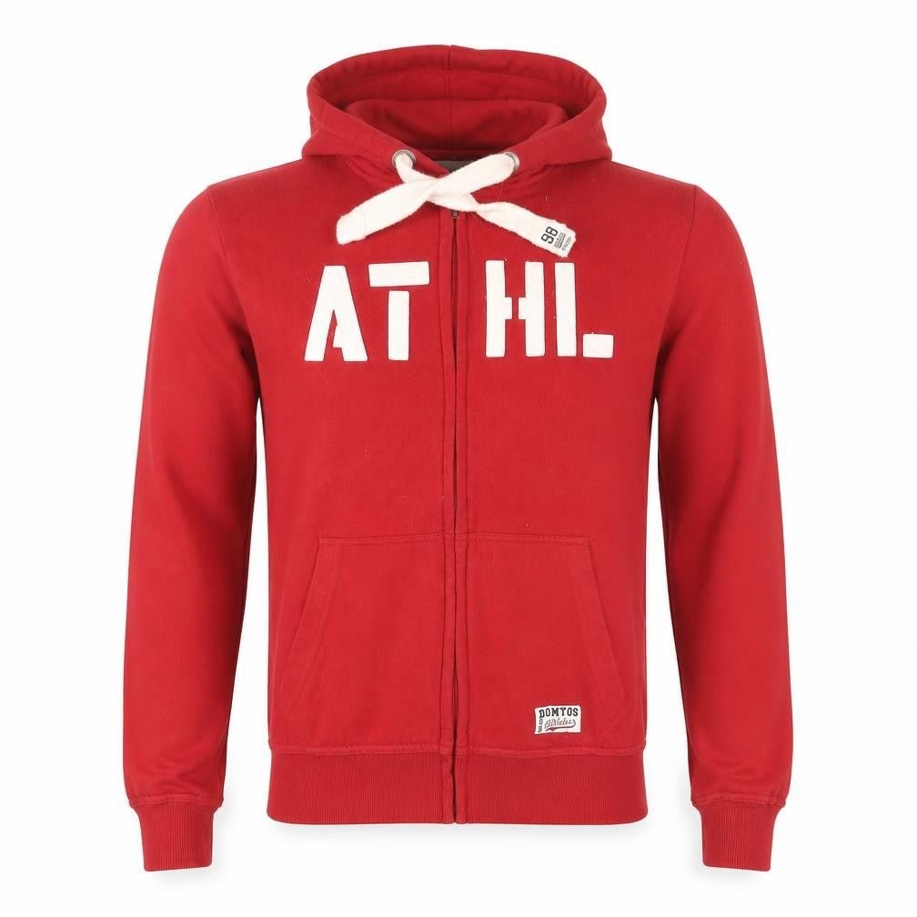 Domyos Men's Red Full Zip Hoodie XS Sports Fleece Sweatshirt