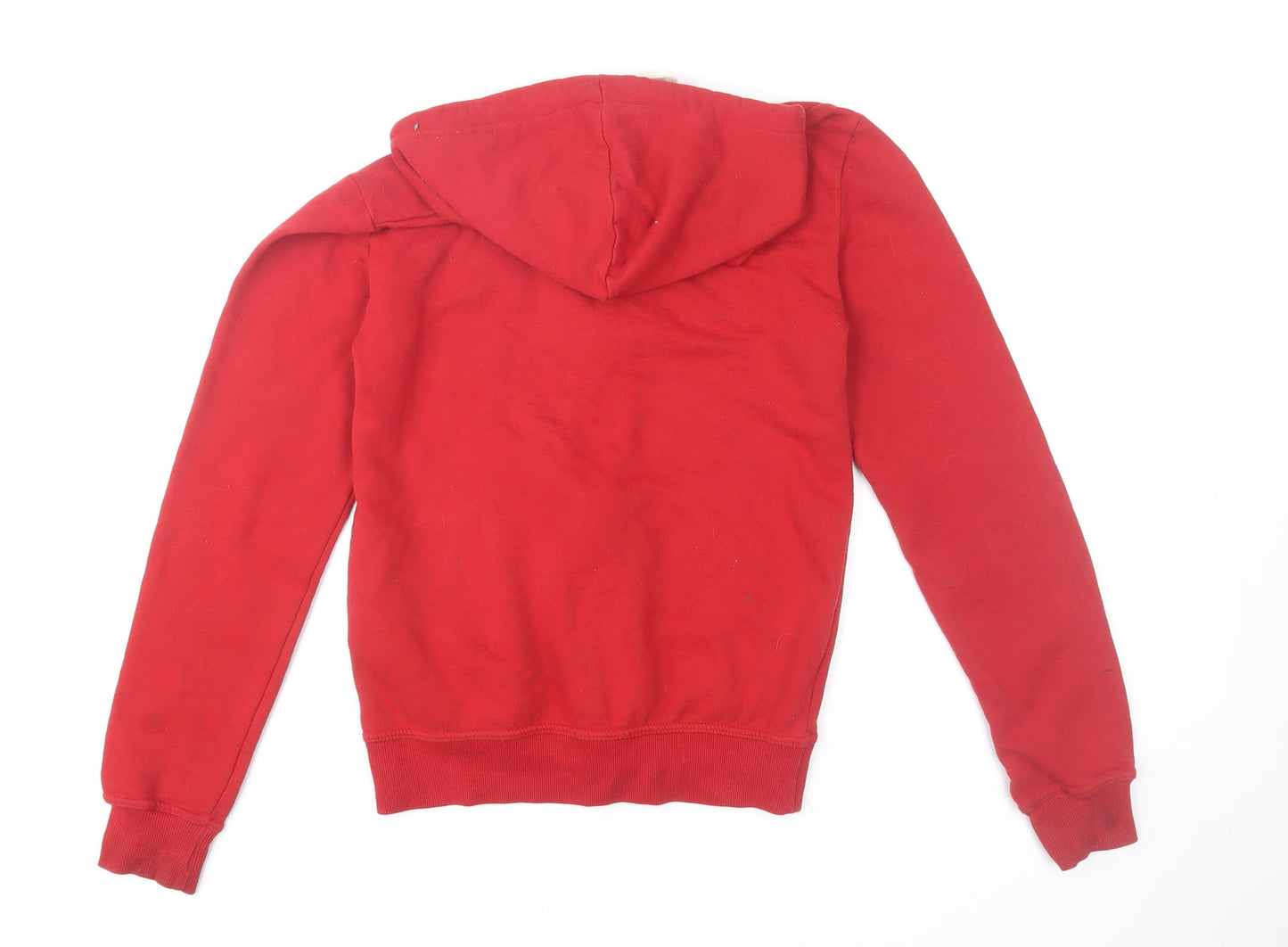 Domyos Men's Red Full Zip Hoodie XS Sports Fleece Sweatshirt