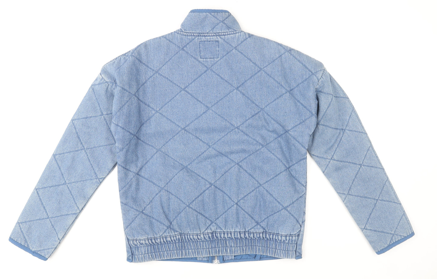 Next Men's Blue Quilted Cotton Jacket XS Casual Zip Up
