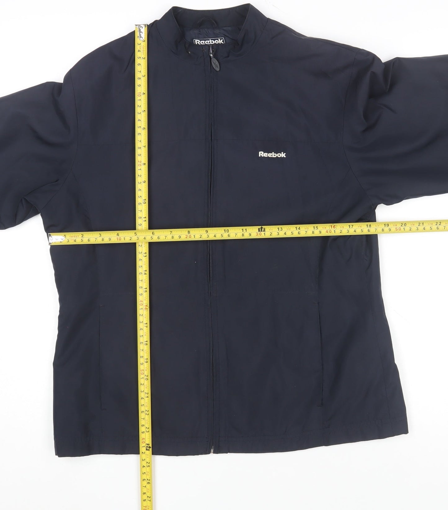Womens UK Size 12 Regular Reebok Blue Polyester Jacket