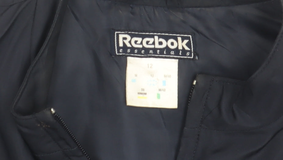 Womens UK Size 12 Regular Reebok Blue Polyester Jacket