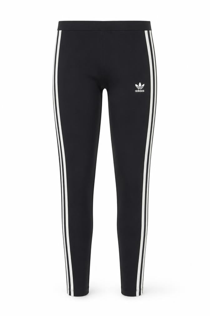 Adidas Womens Black Ankle Leggings Size 8 Cotton Stretch
