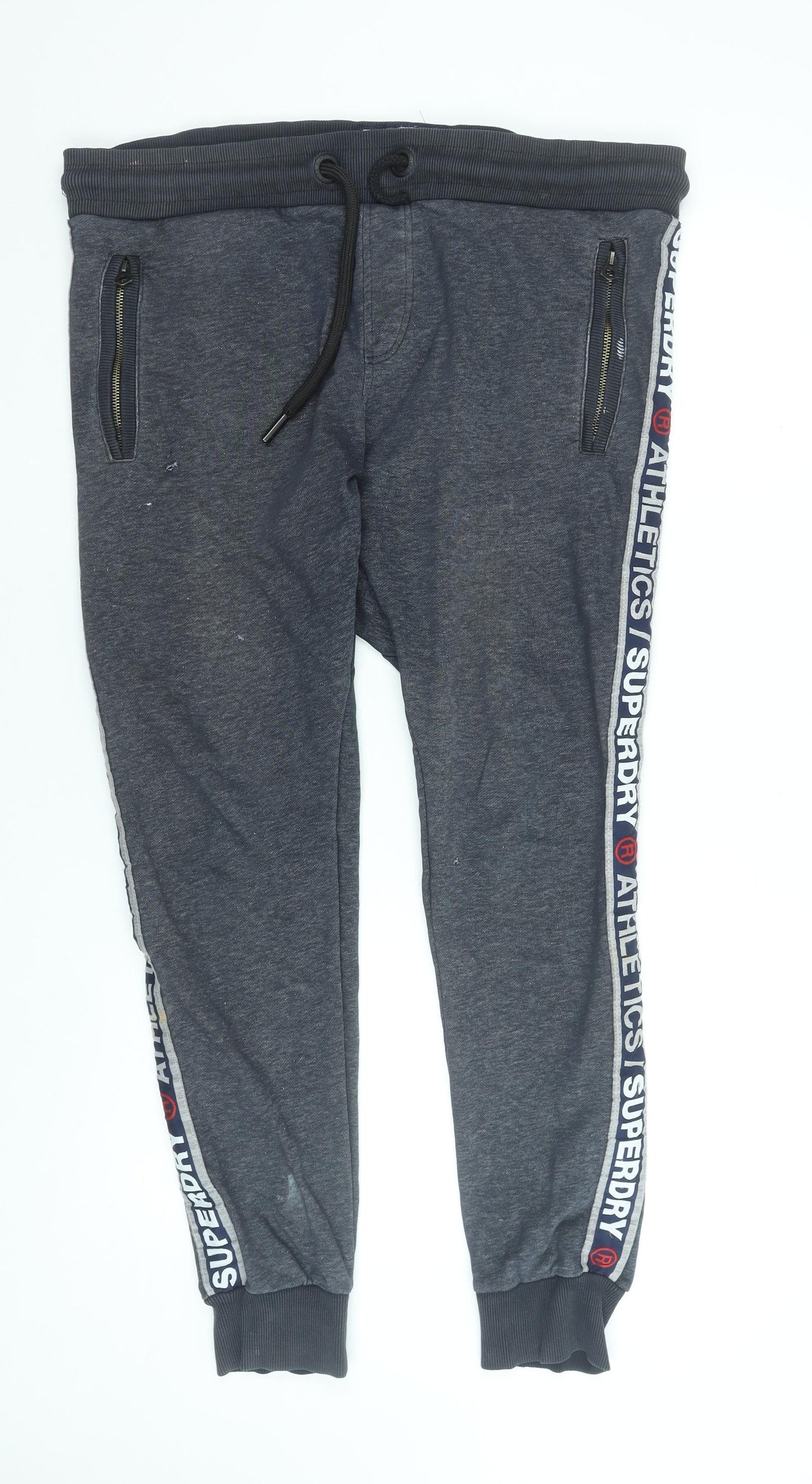 Superdry Men's Grey Jogger Trousers XL Athletic Sports Style