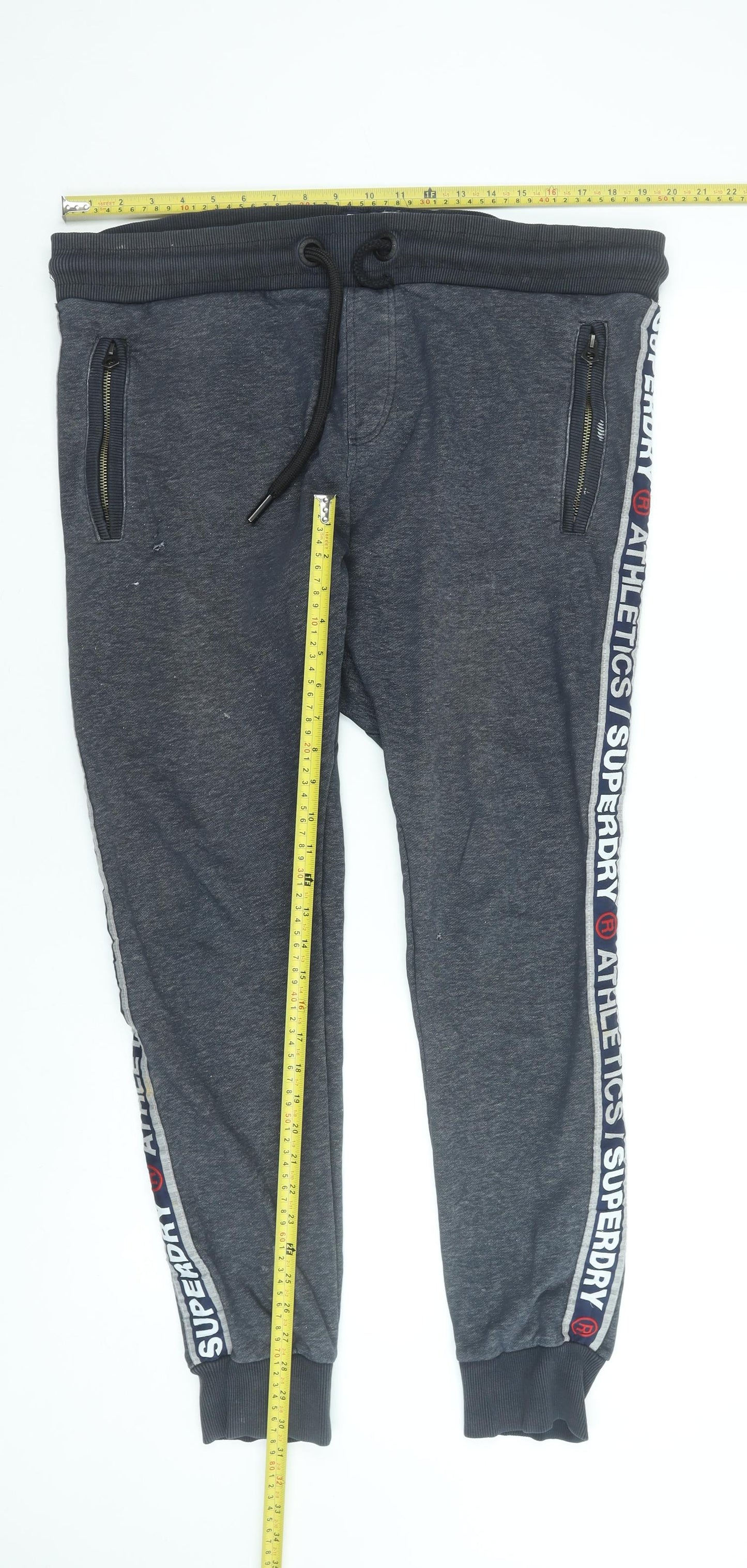 Superdry Men's Grey Jogger Trousers XL Athletic Sports Style